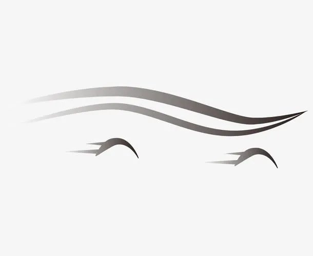 矢量简约汽车流线PNG图片免抠