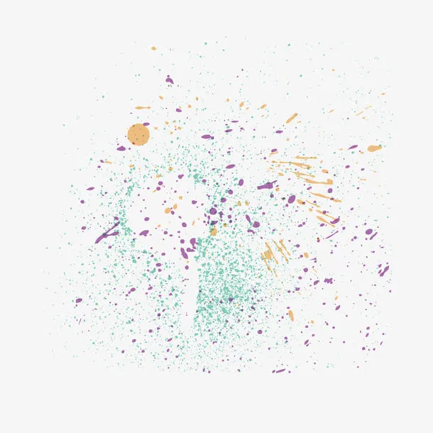 矢量斑点涂抹油渍溅落免抠