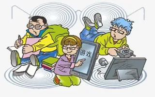 卡通网瘾少年免抠