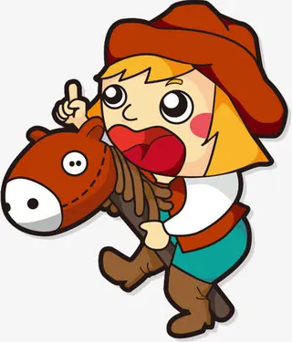 六一儿童节61牛仔卡通免抠