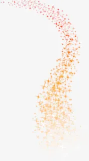 橙色弧形卡通星光医院免抠漂浮其他元素