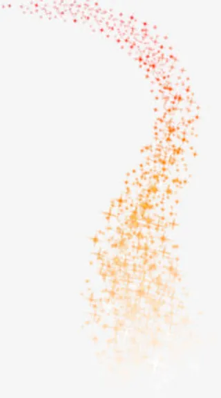 橙色弧形卡通星光医院免抠漂浮其他元素