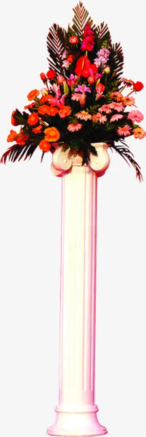 婚礼舞台鲜花设计免抠