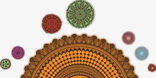 彩色几何设计图免抠