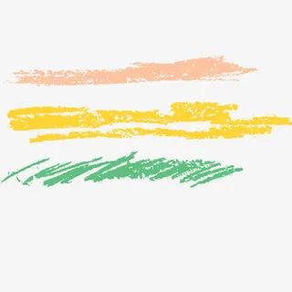 黄色蜡笔笔触矢量素材免抠