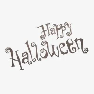 万圣节英文字体免抠