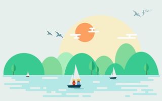 春游踏青海报背景模板高清