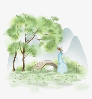 人物草坪踏青免抠