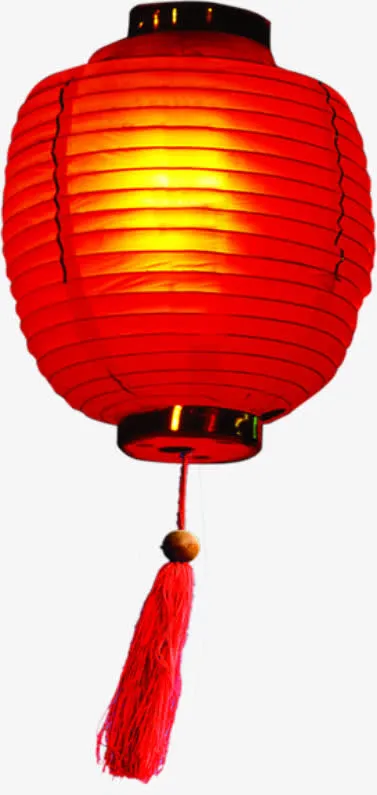 大红灯笼灯火透明免抠