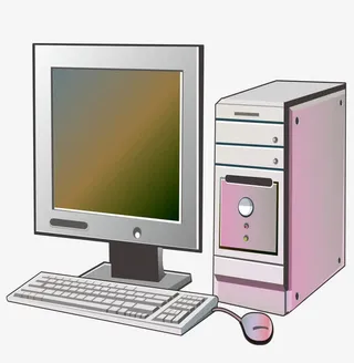 卡通电脑套装免抠