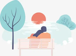 矢量图相爱的两个人免抠