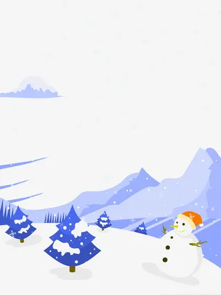 冬天里的大雪人免抠