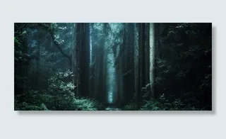 绿色文艺森林系背景高清