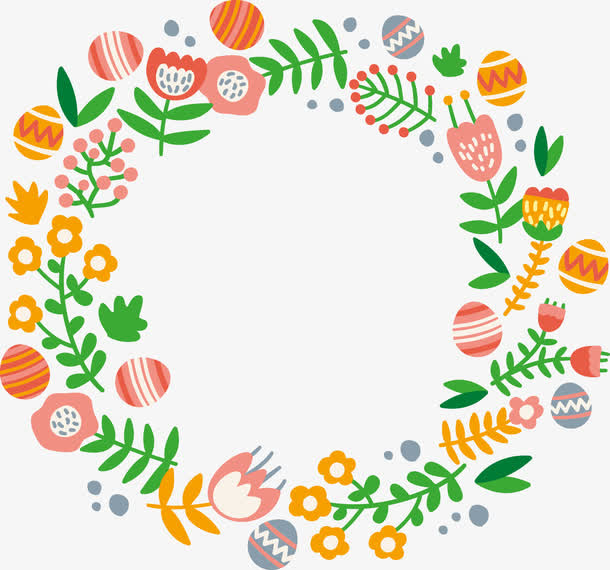 矢量扁平花环免抠