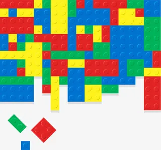 矢量手绘 乐高积木免抠