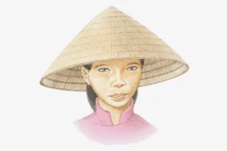 手绘水彩人物插图农村妇女免抠