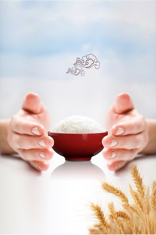 创意简约节约粮食公益海报背景高清