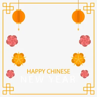 春节的中国风海报装饰边框免抠