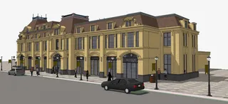 高清大图法式街景建筑图免抠