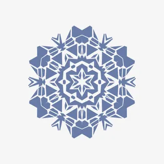 鳞片雪雪花片状矢量包体积1免抠