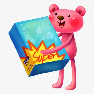 卡通动物和礼盒免抠