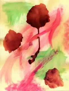 水彩墨迹笔触背景