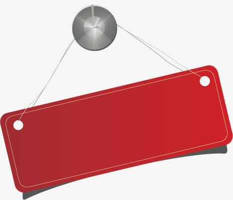 红色手绘吊牌标签免抠标签元素