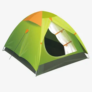 矢量旅行帐篷免抠