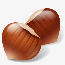 榛子3D食品PNG图标免抠