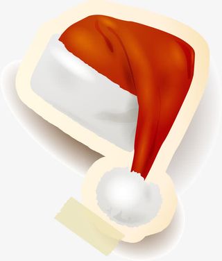 圣诞节红色圣诞帽免抠