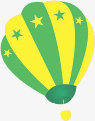 摄影手绘热气球效果免抠