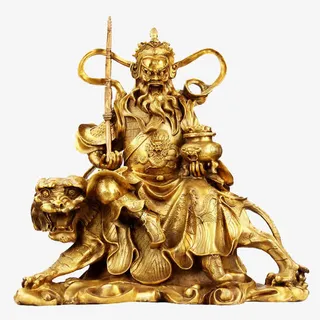 武财神骑虎赵公明摆件免抠