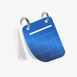 蓝色便签纸张图片免抠