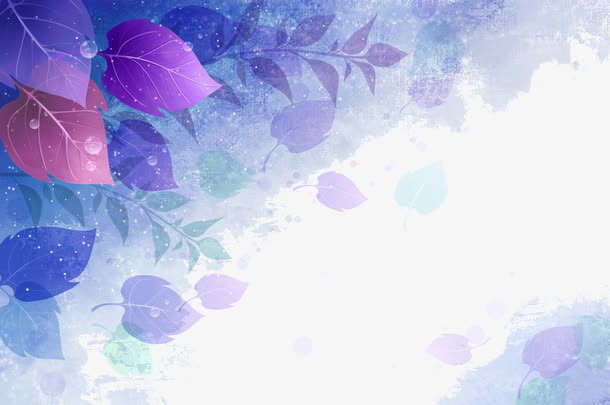 梦幻树叶水墨背景图