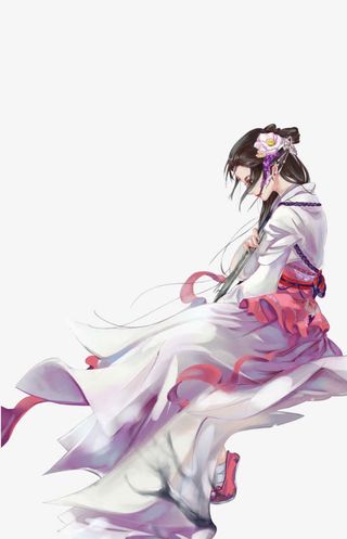 古代美女免抠手绘/卡通手绘元素