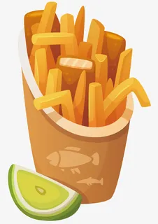 矢量卡通薯条免抠