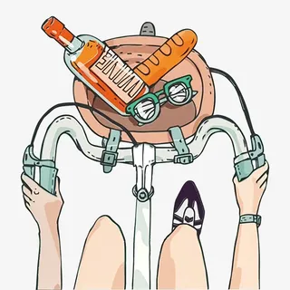 毕业季骑自行车免抠