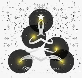 渐变光效圣诞树免抠