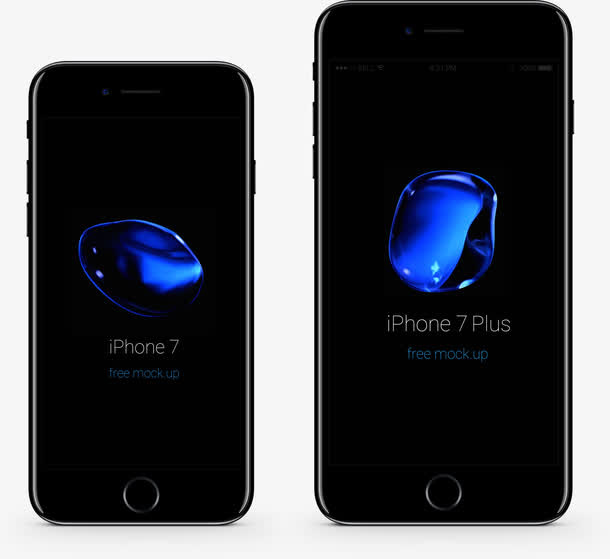 iPhone 7黑色手机样机素材免抠
