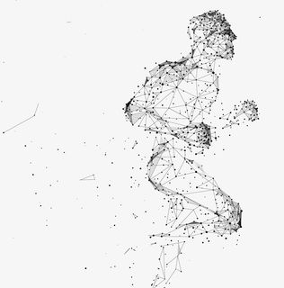 跑步现代科技感剪影插图免抠 跑步现代科技感剪影插图免抠