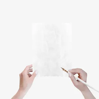 卡通手绘写字的手掌免抠