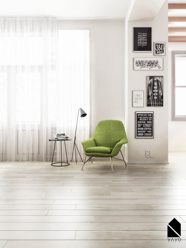 绿色的椅子与台灯免抠