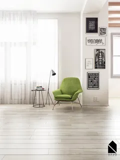 绿色的椅子与台灯免抠