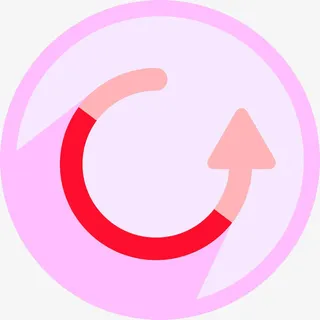 粉色返回键免抠