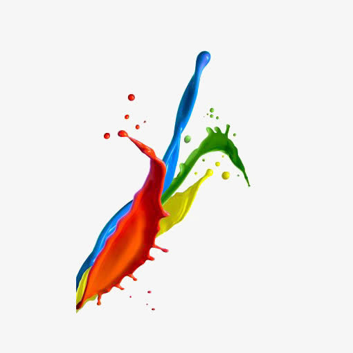 彩色喷溅油墨免抠