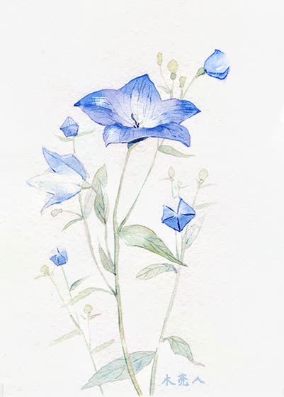 唯美中国古风水彩插画免抠装饰其他装饰图案元素