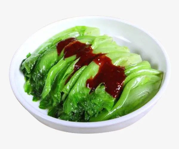 盘子里的美食蚝油生菜免抠