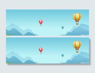 彩色热气球背景高清