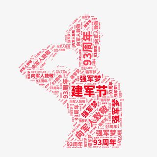 建军节 90周年 军人 敬礼免抠