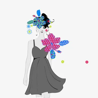 大开大方的花彩免抠